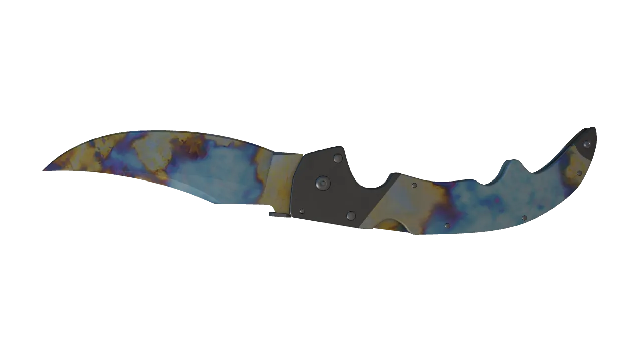 Falchion Knife | Case Hardened seed #556, back