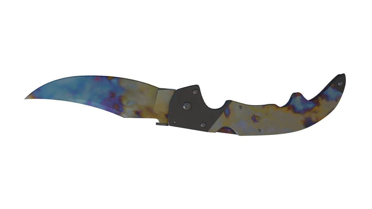 Falchion Knife | Case Hardened seed #580, back