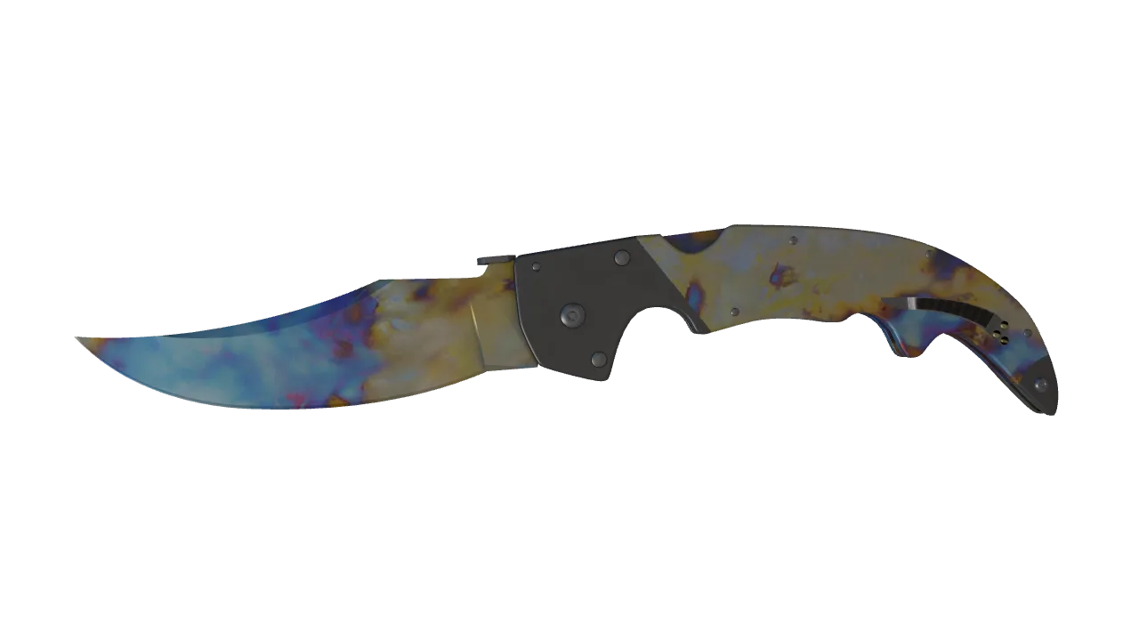 Falchion Knife | Case Hardened seed #580, front