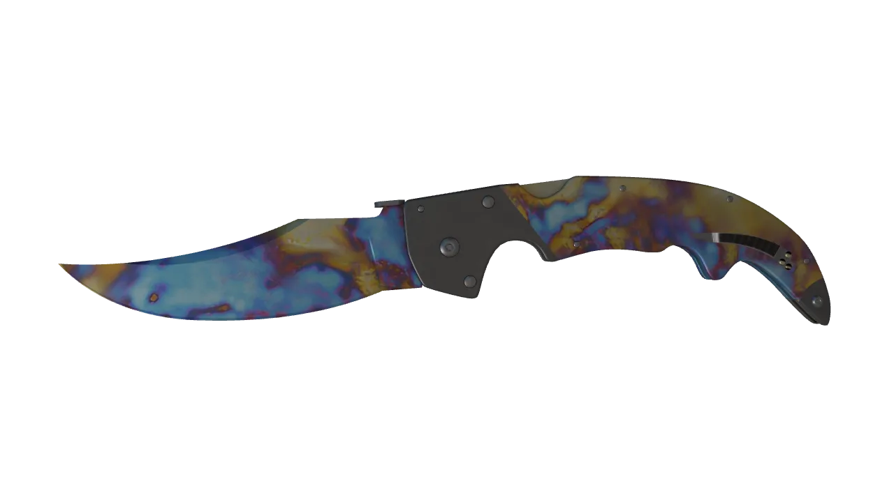 Falchion Knife | Case Hardened seed #595, front