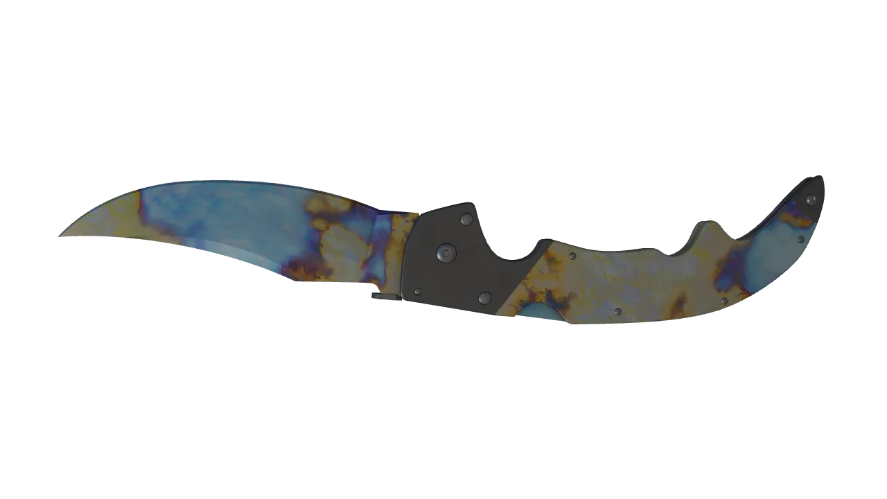 Falchion Knife | Case Hardened seed #598, back