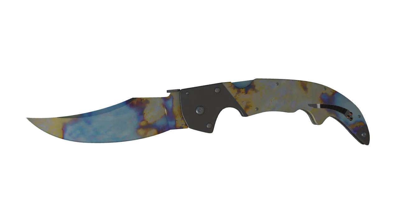 Falchion Knife | Case Hardened seed #598, front