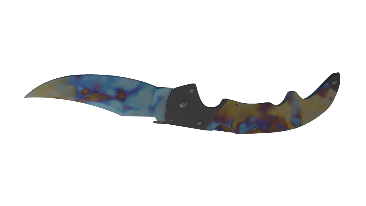 Falchion Knife | Case Hardened seed #612, back