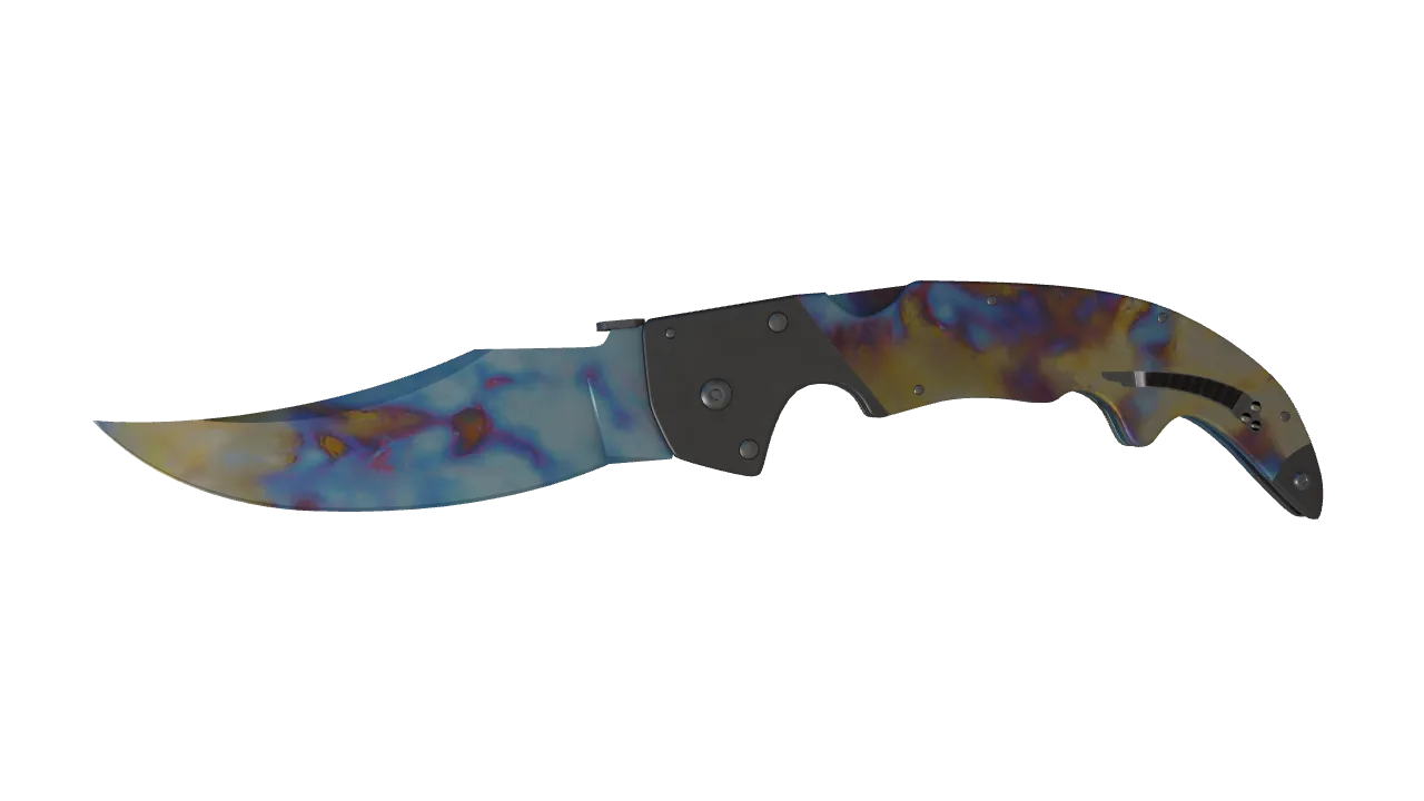 Falchion Knife | Case Hardened seed #612, front