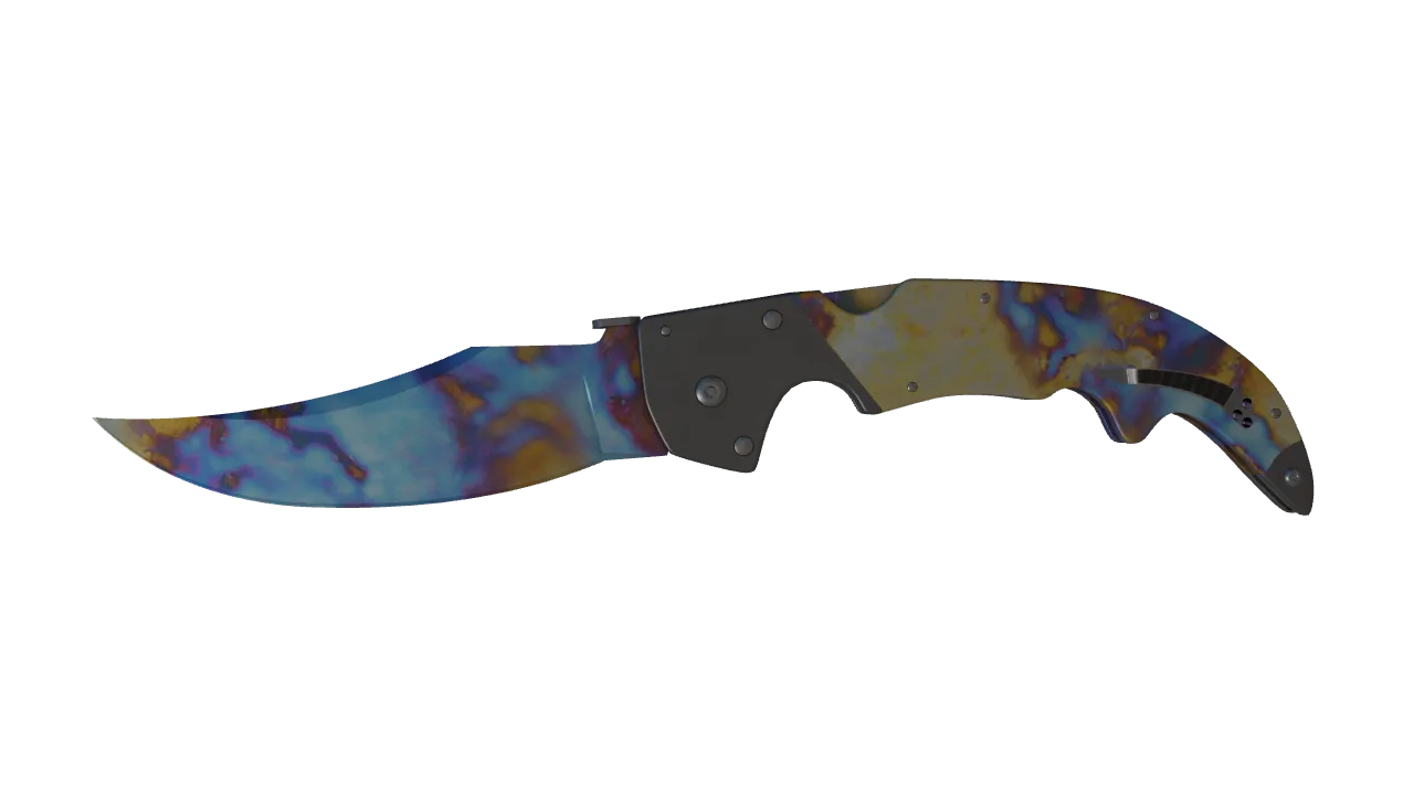 Falchion Knife | Case Hardened seed #615, front