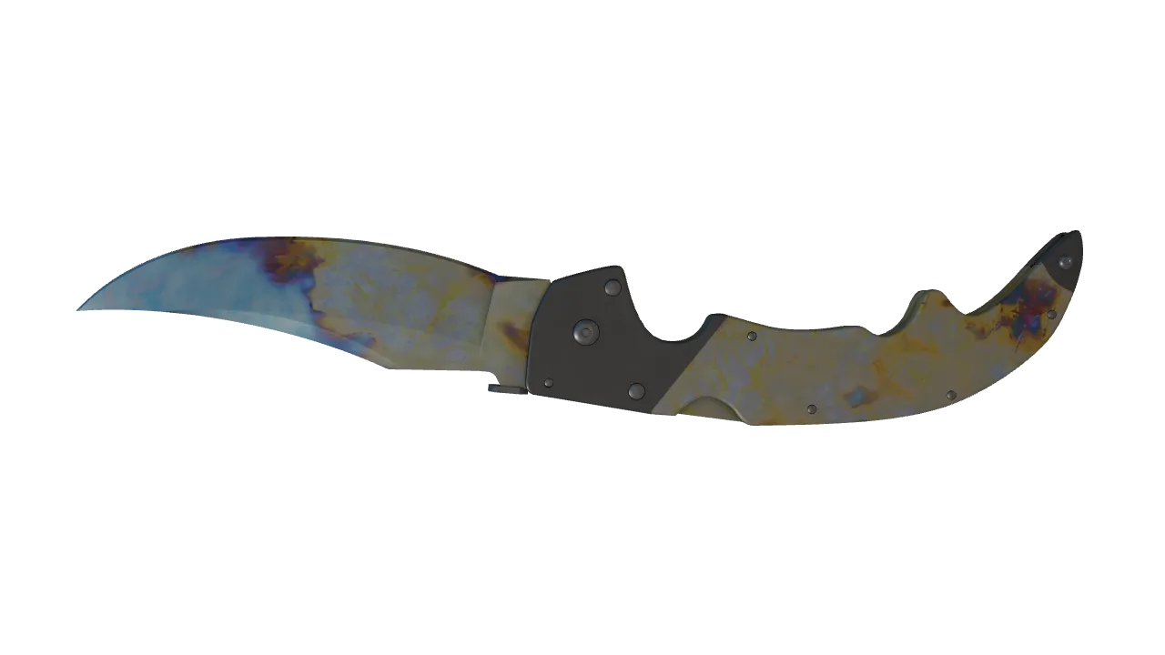 Falchion Knife | Case Hardened seed #622, back