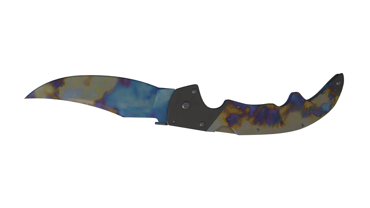 Falchion Knife | Case Hardened seed #629, back