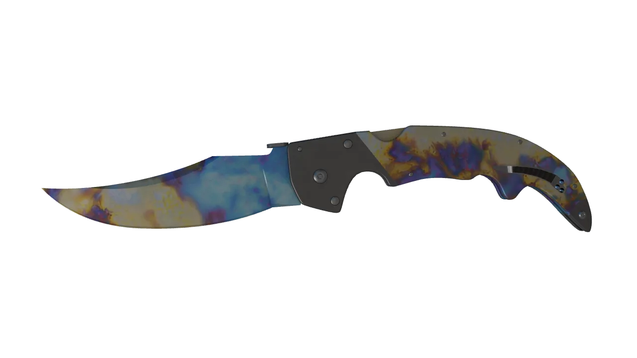 Falchion Knife | Case Hardened seed #629, front