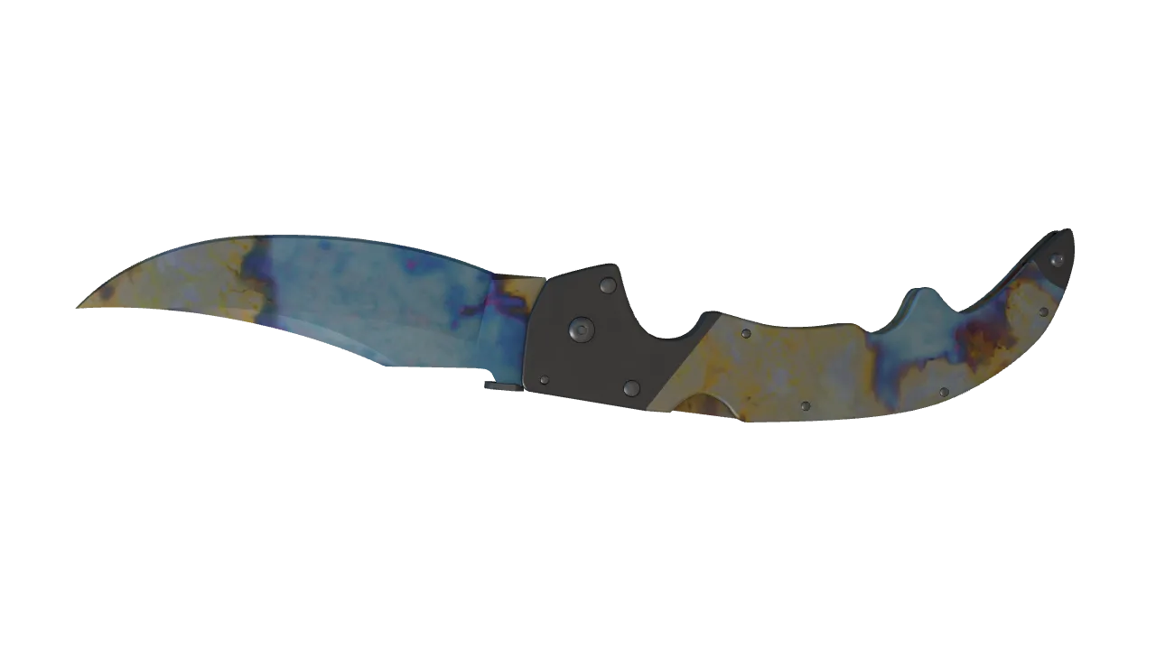 Falchion Knife | Case Hardened seed #630, back