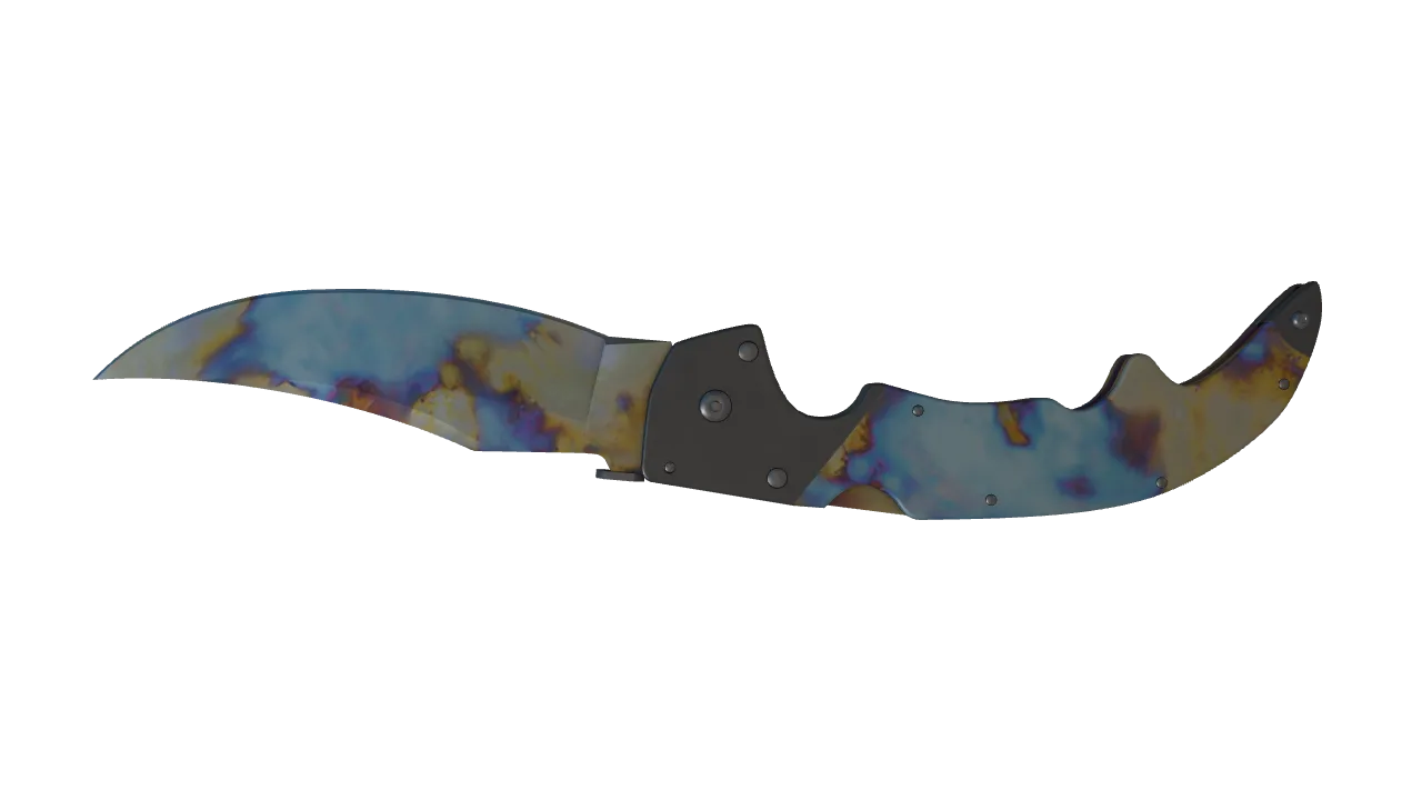 Falchion Knife | Case Hardened seed #632, back