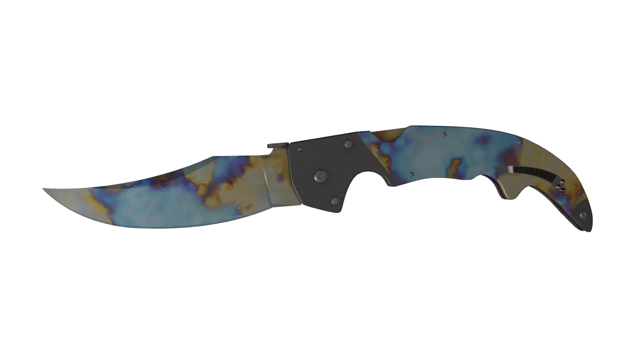Falchion Knife | Case Hardened seed #632, front