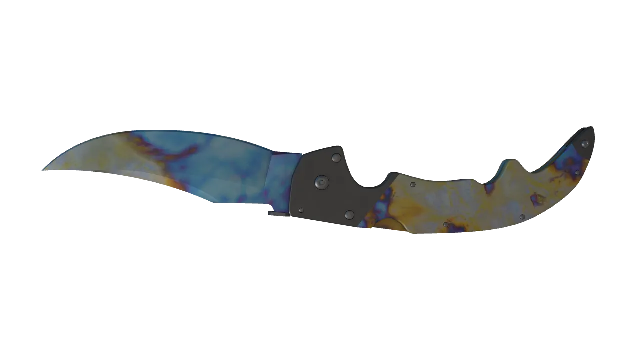 Falchion Knife | Case Hardened seed #642, back
