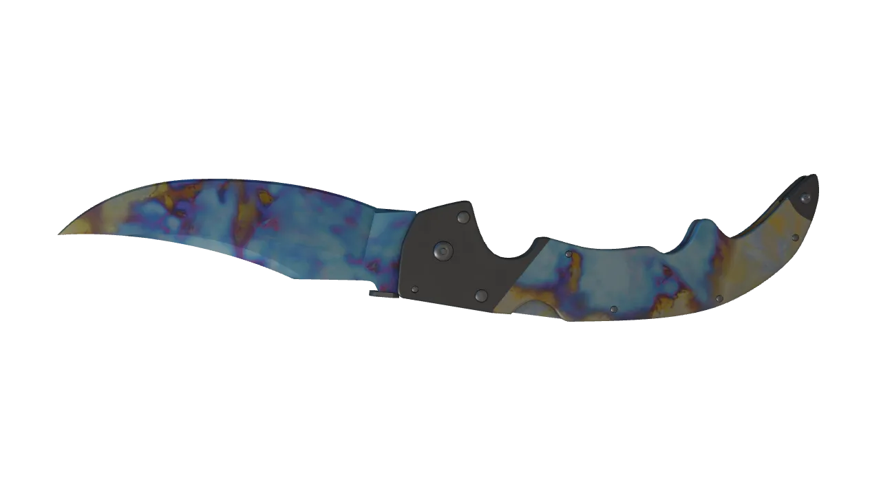 Falchion Knife | Case Hardened seed #643, back