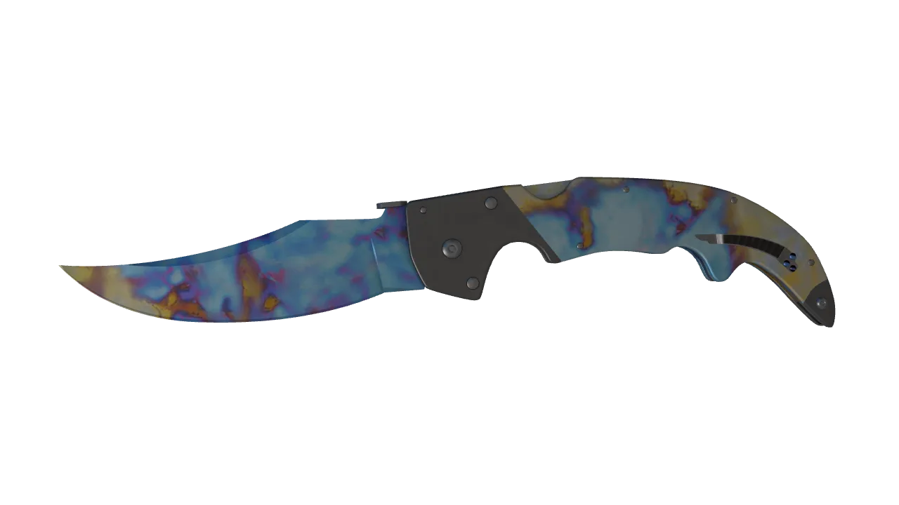 Falchion Knife | Case Hardened seed #643, front