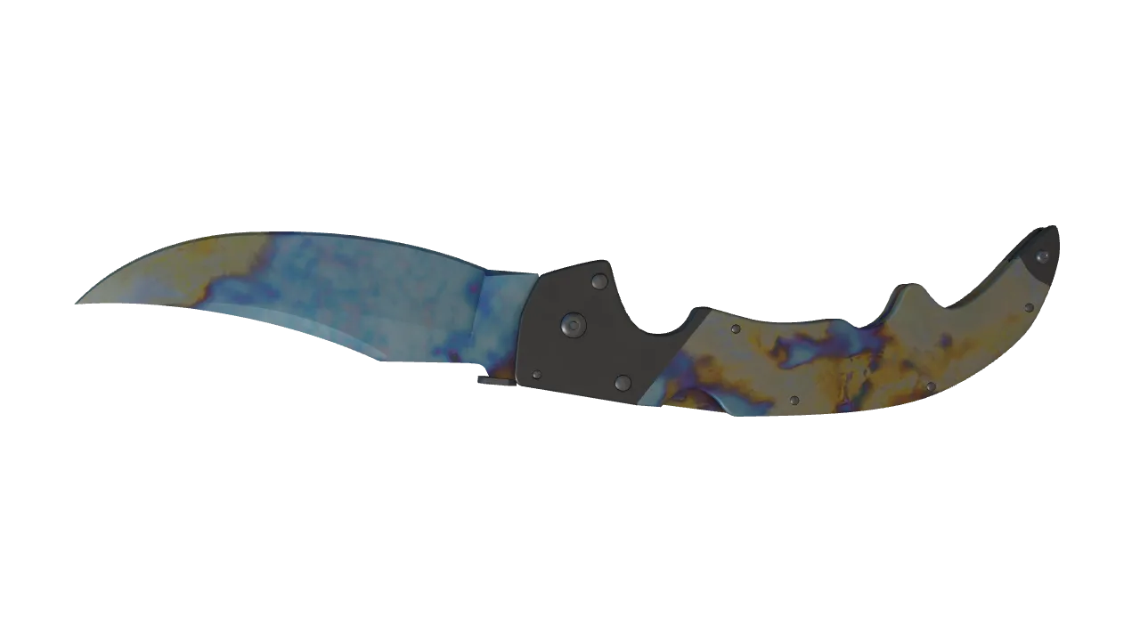 Falchion Knife | Case Hardened seed #652, back