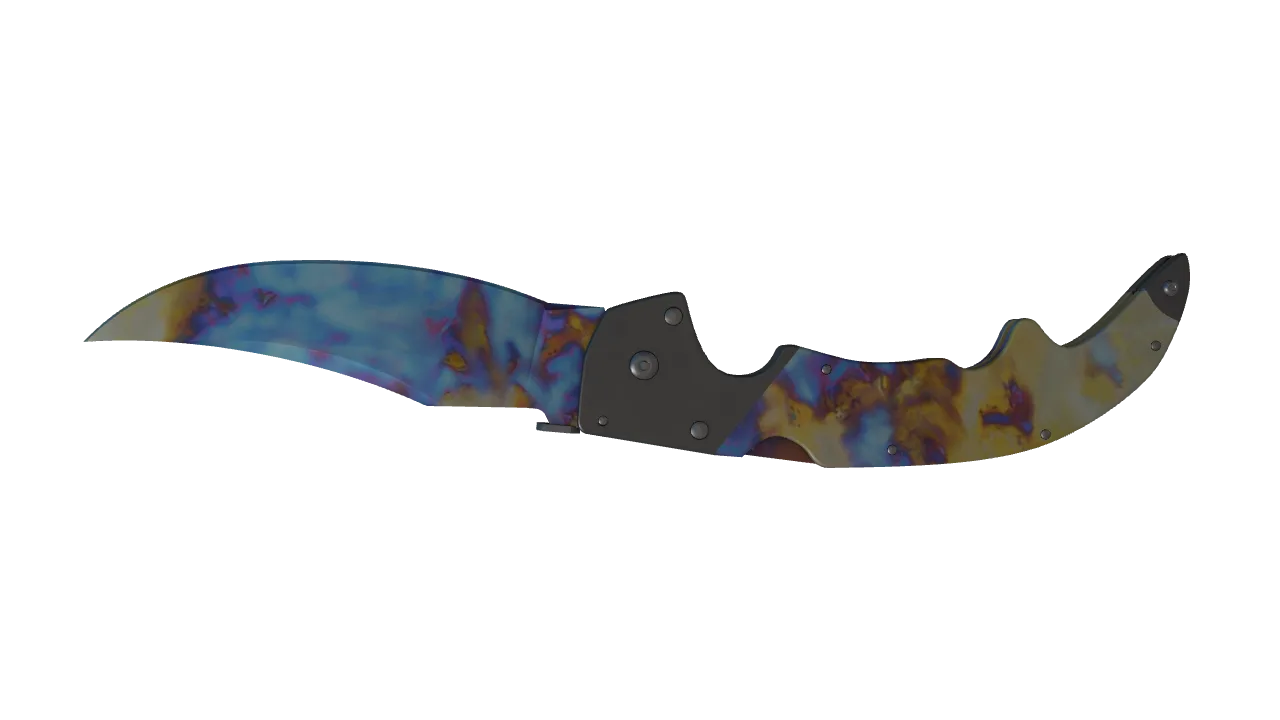 Falchion Knife | Case Hardened seed #655, back