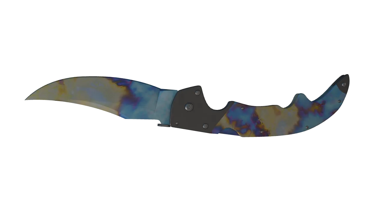Falchion Knife | Case Hardened seed #658, back