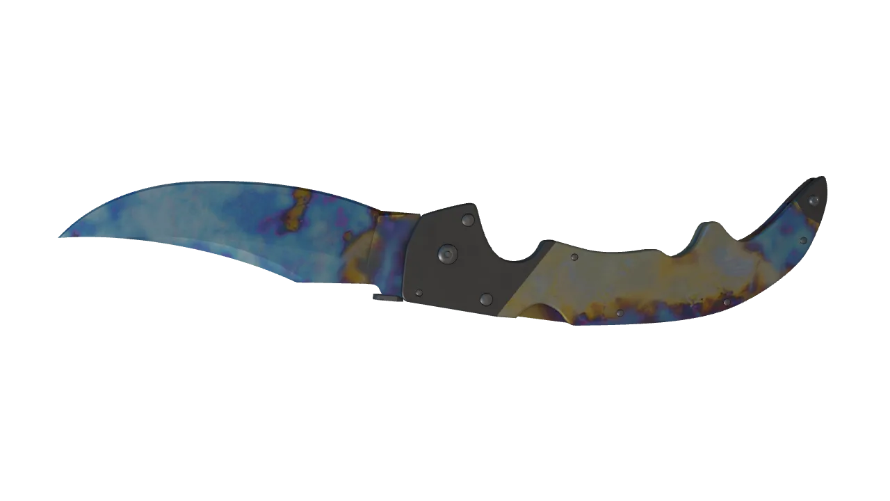 Falchion Knife | Case Hardened seed #664, back
