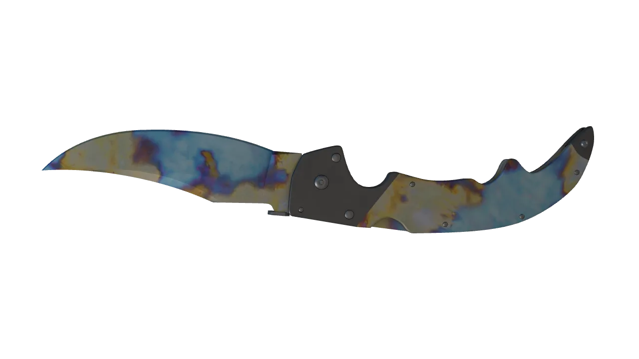 Falchion Knife | Case Hardened seed #67, back