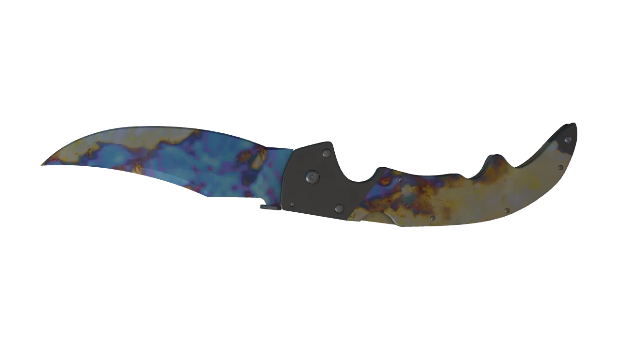 Falchion Knife | Case Hardened seed #682, back