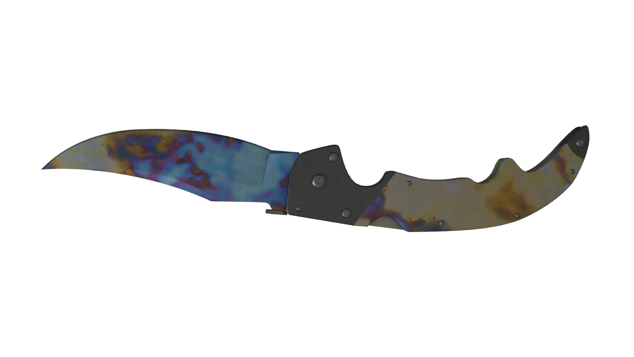 Falchion Knife | Case Hardened seed #687, back