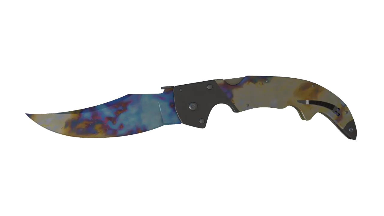 Falchion Knife | Case Hardened seed #687, front
