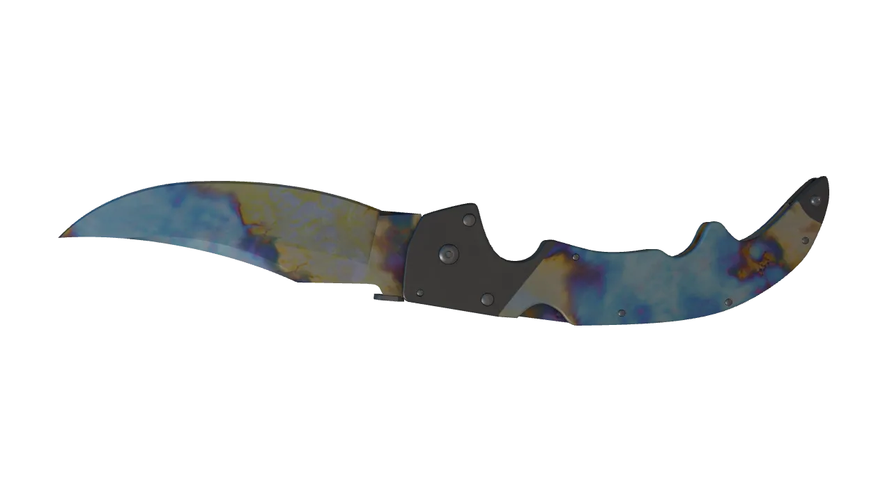 Falchion Knife | Case Hardened seed #698, back