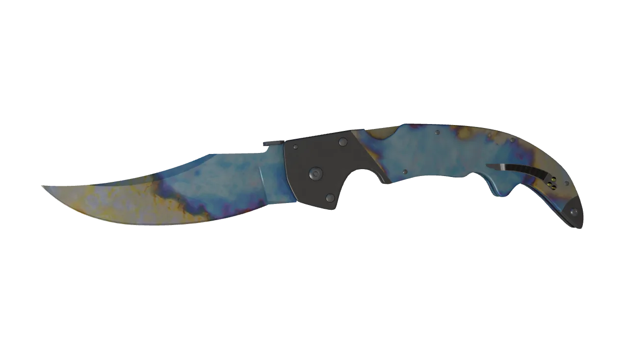 Falchion Knife | Case Hardened seed #702, front