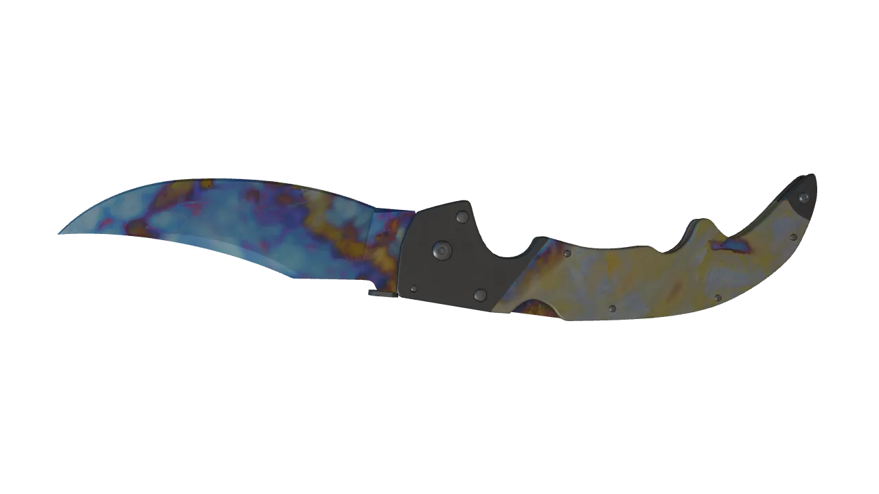 Falchion Knife | Case Hardened seed #708, back