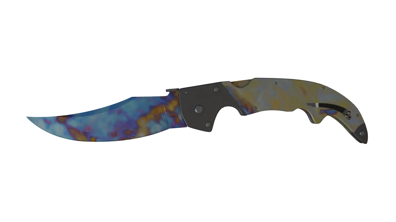 Falchion Knife | Case Hardened seed #708, front