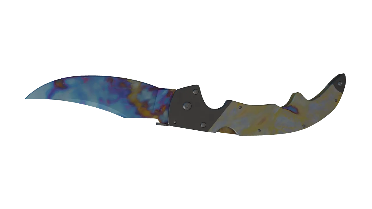 Falchion Knife | Case Hardened seed #711, back