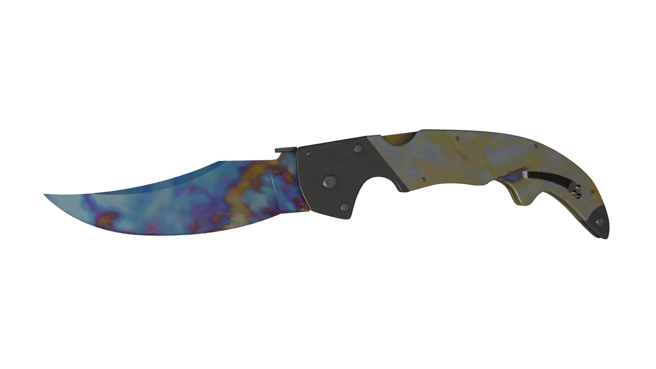 Falchion Knife | Case Hardened seed #711, front