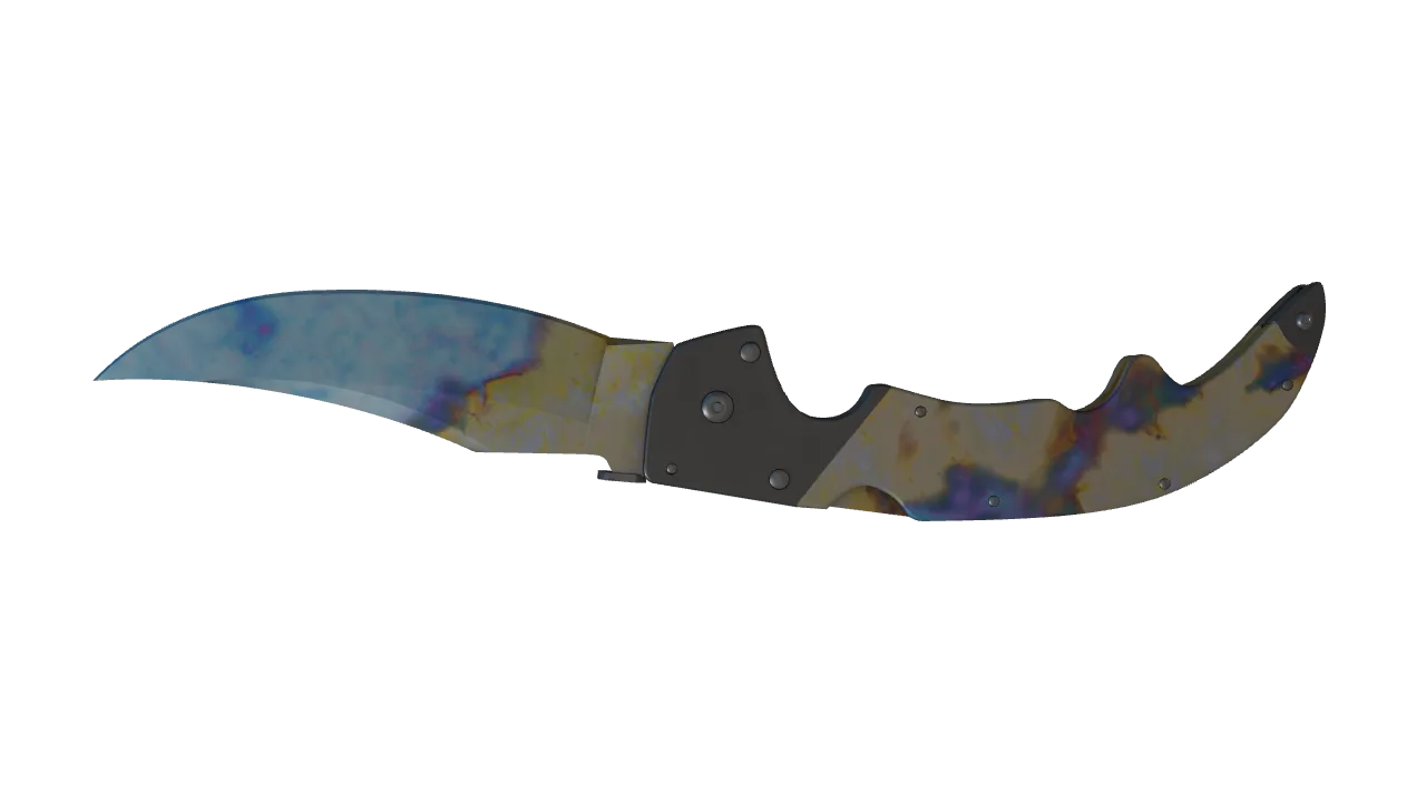Falchion Knife | Case Hardened seed #713, back