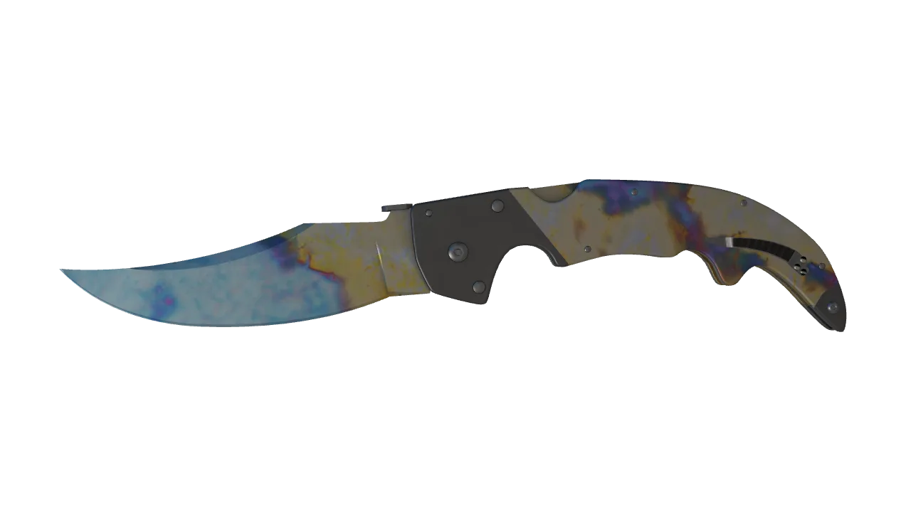 Falchion Knife | Case Hardened seed #713, front