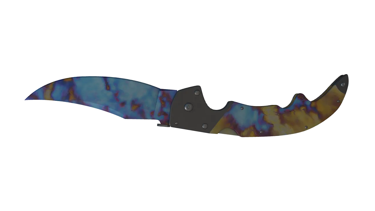 Falchion Knife | Case Hardened seed #717, back