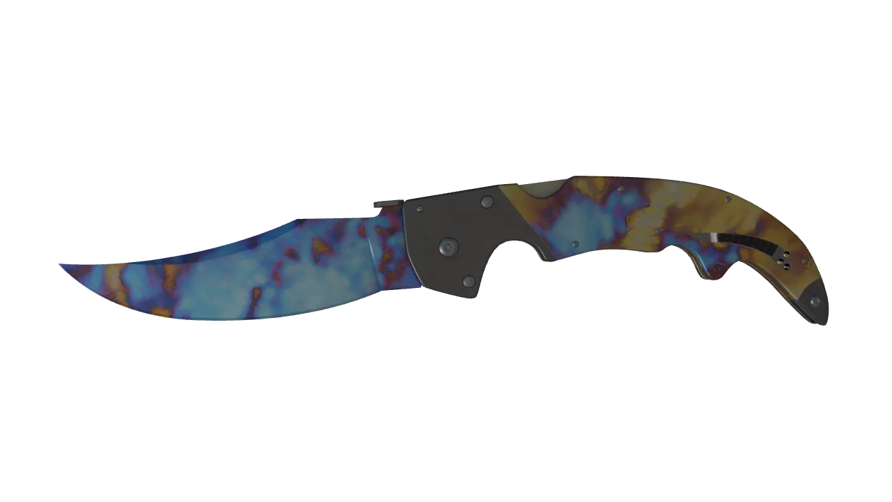 Falchion Knife | Case Hardened seed #717, front