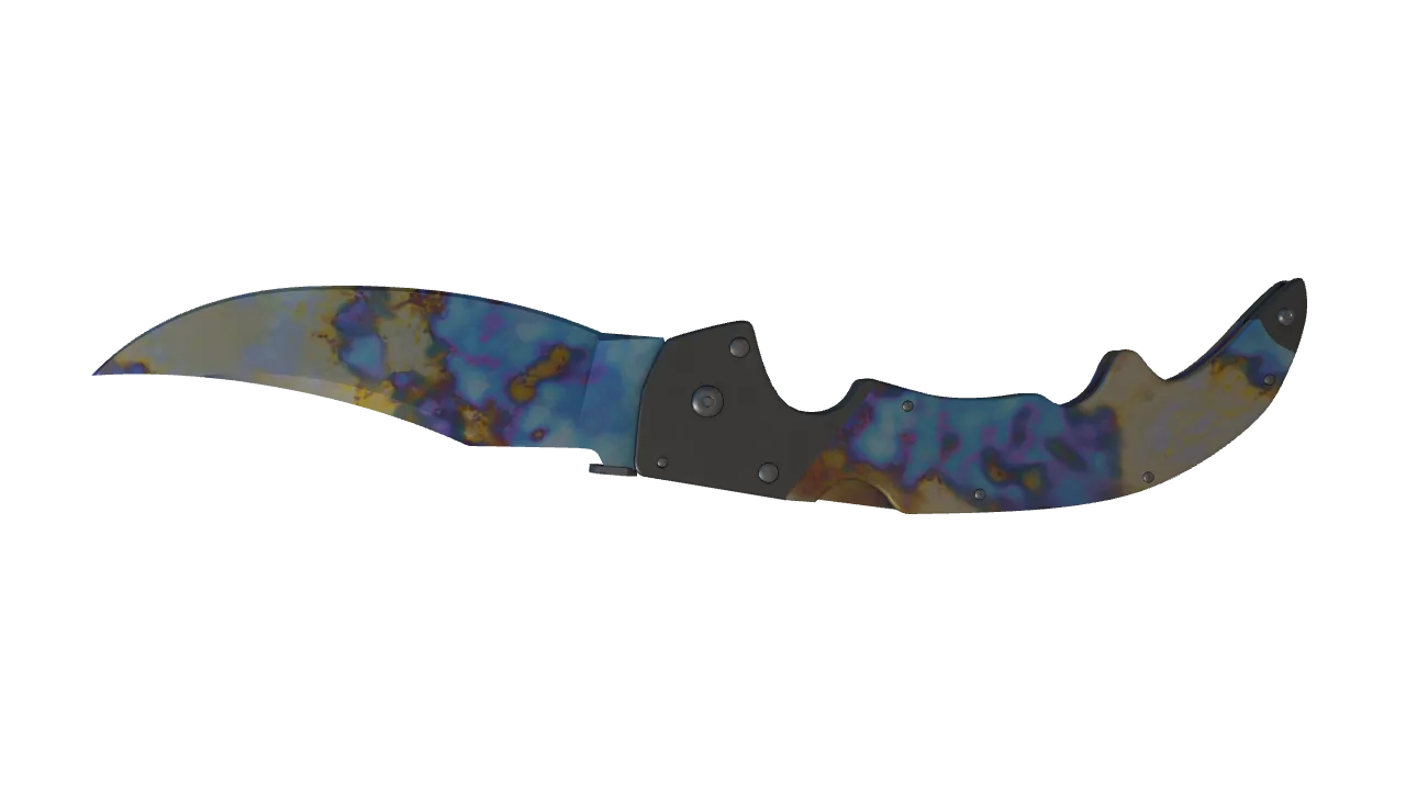 Falchion Knife | Case Hardened seed #72, back