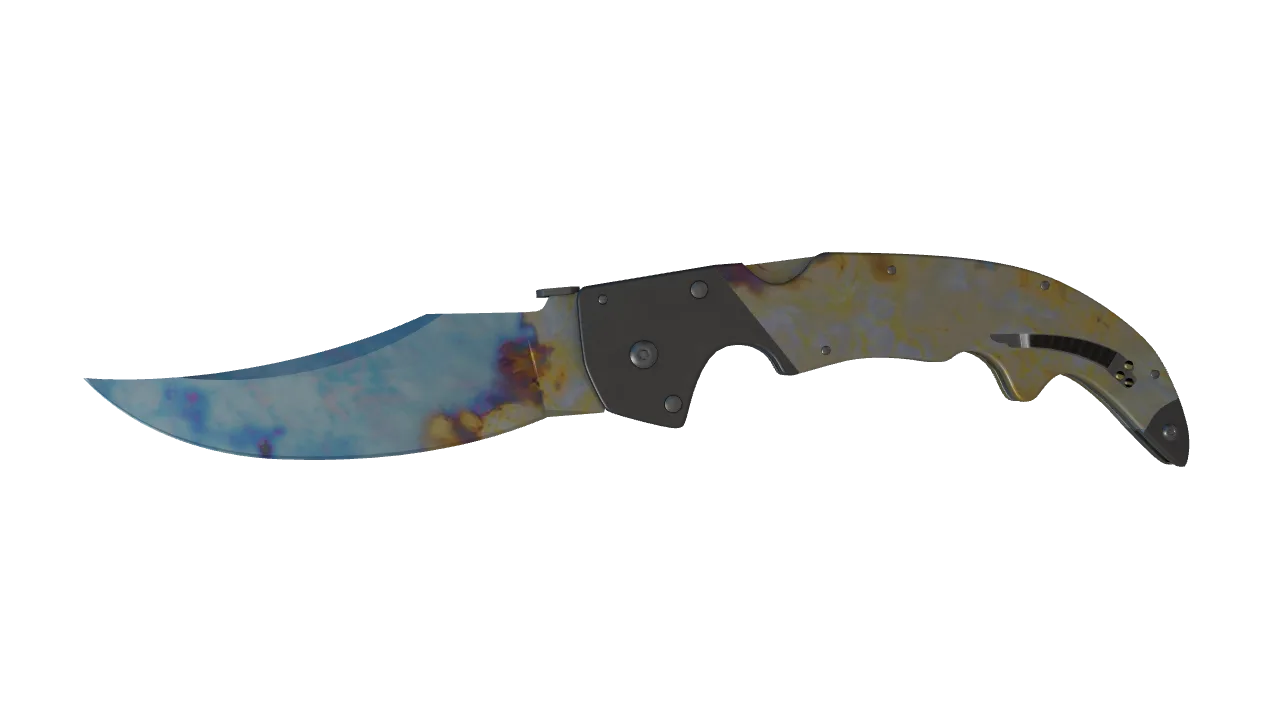 Falchion Knife | Case Hardened seed #721, front