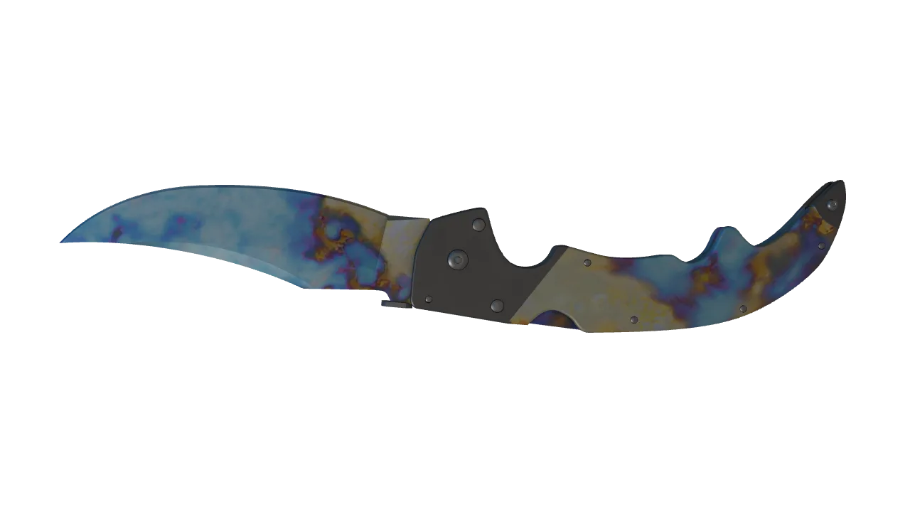 Falchion Knife | Case Hardened seed #73, back
