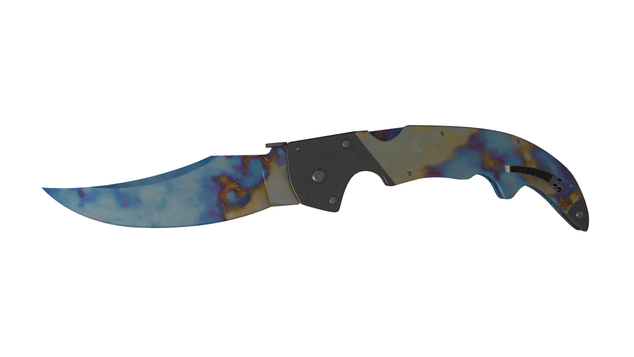 Falchion Knife | Case Hardened seed #73, front
