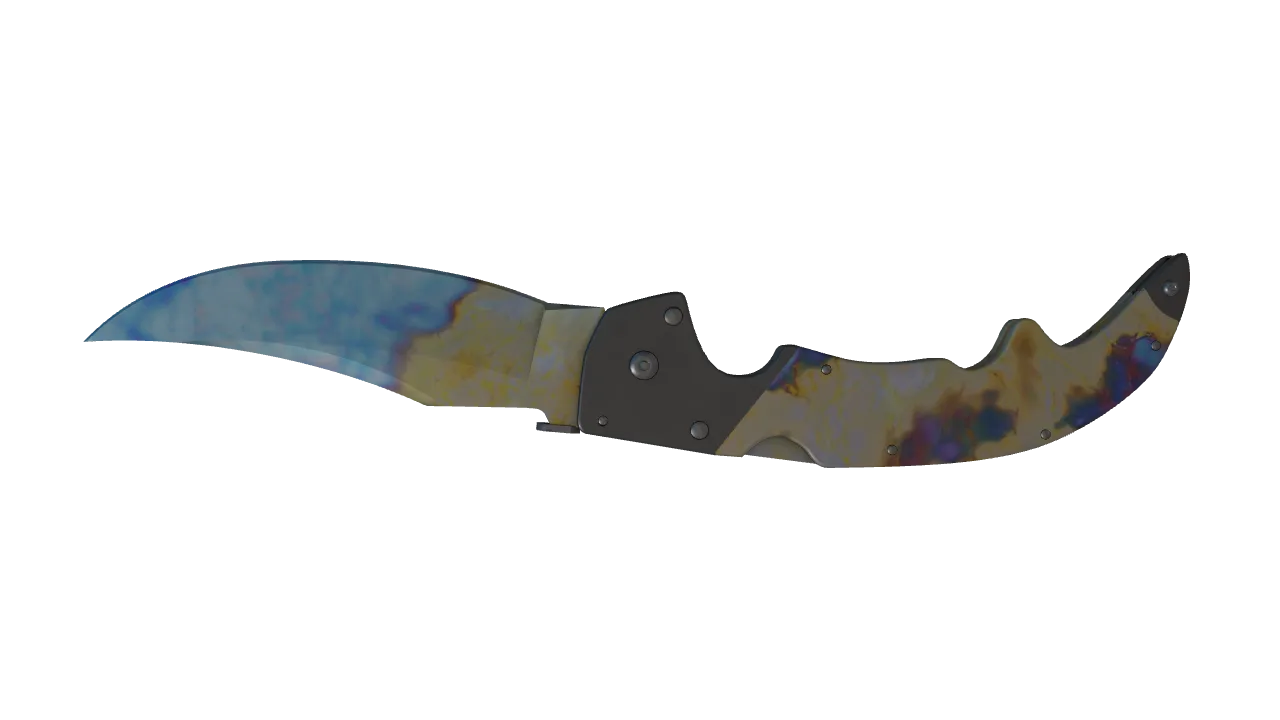 Falchion Knife | Case Hardened seed #74, back