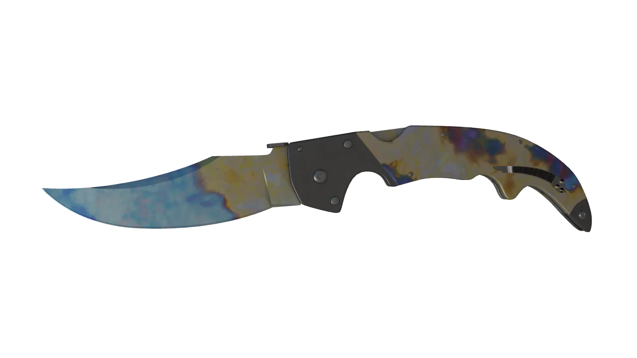 Falchion Knife | Case Hardened seed #74, front