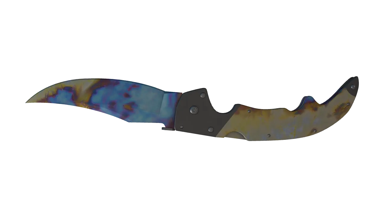Falchion Knife | Case Hardened seed #743, back