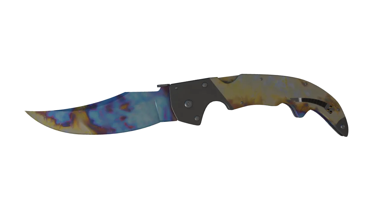 Falchion Knife | Case Hardened seed #743, front