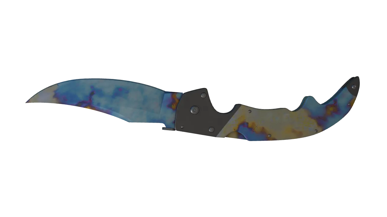 Falchion Knife | Case Hardened seed #749, back