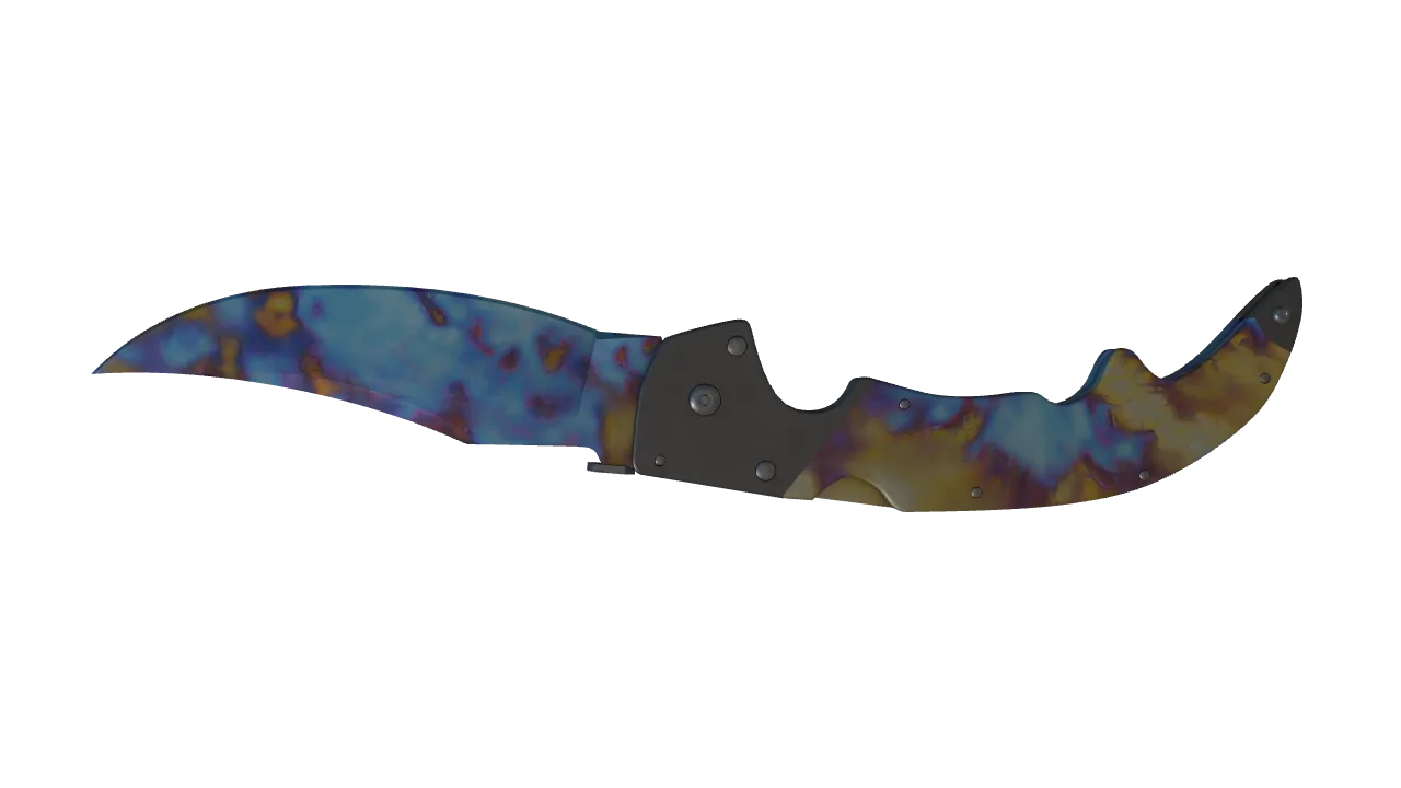Falchion Knife | Case Hardened seed #767, back