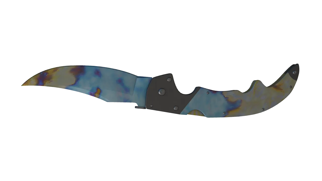 Falchion Knife | Case Hardened seed #768, back