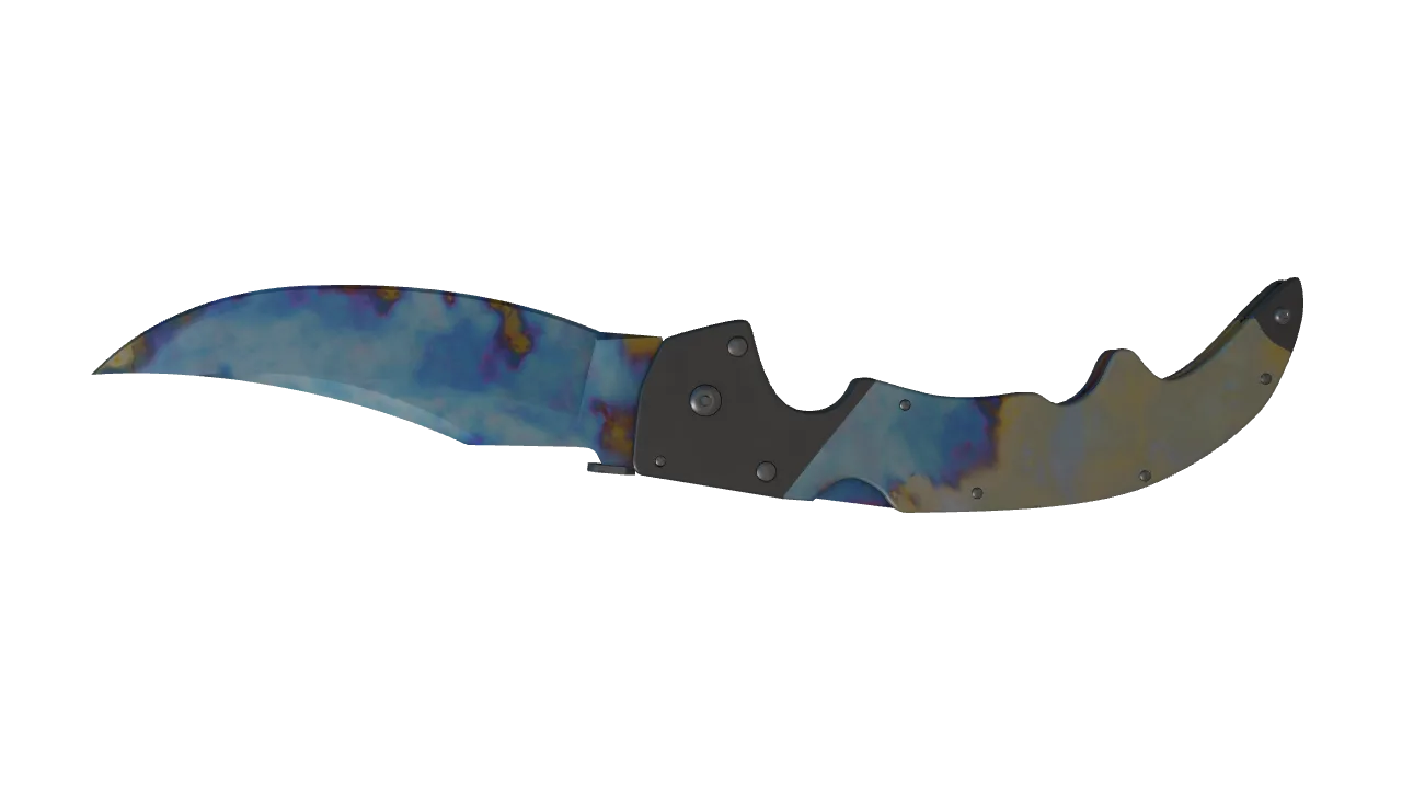 Falchion Knife | Case Hardened seed #770, back