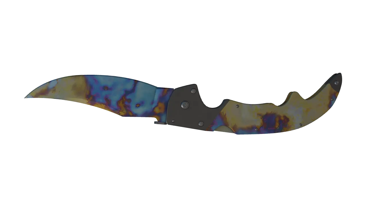 Falchion Knife | Case Hardened seed #799, back