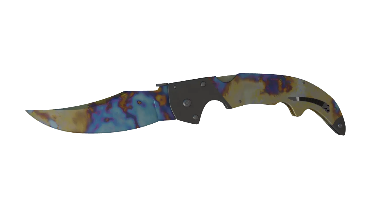 Falchion Knife | Case Hardened seed #799, front